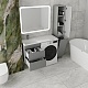 Style Line Тумба с раковиной под стиральную машину Даллас 110 L Люкс Plus подвесная серая – картинка-16